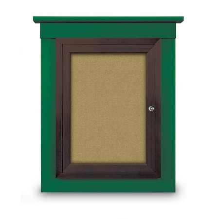 United Visual Products 60"x48" 2-Door Enclosed Letterboard, Grey Vinyl/Walnut UV2626O-WALNUT-GREYVL